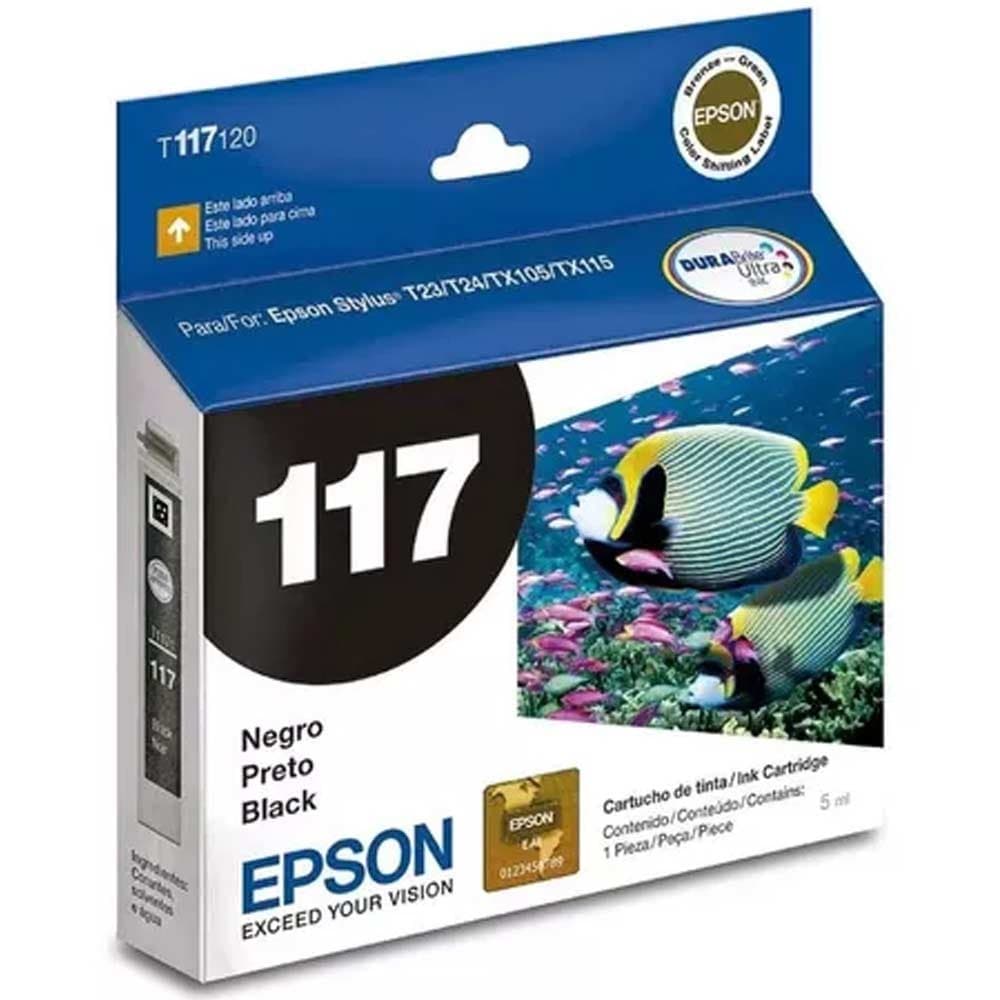 EPSONSUMINISTROS Cartucho Epson T117120-AL - Stylus Black T23 / Tx105 / T24 / Tx115 Aprox 180 PG