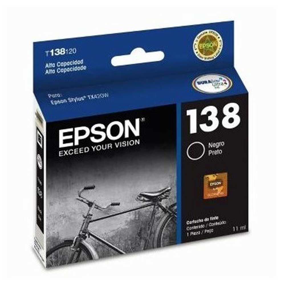 EPSONSUMINISTROS Cartucho Epson T138120 - Black Stylus Tx420W / Tx430W/ Tx235W / Tx320F Alta Capacidad Aprox 395 PG