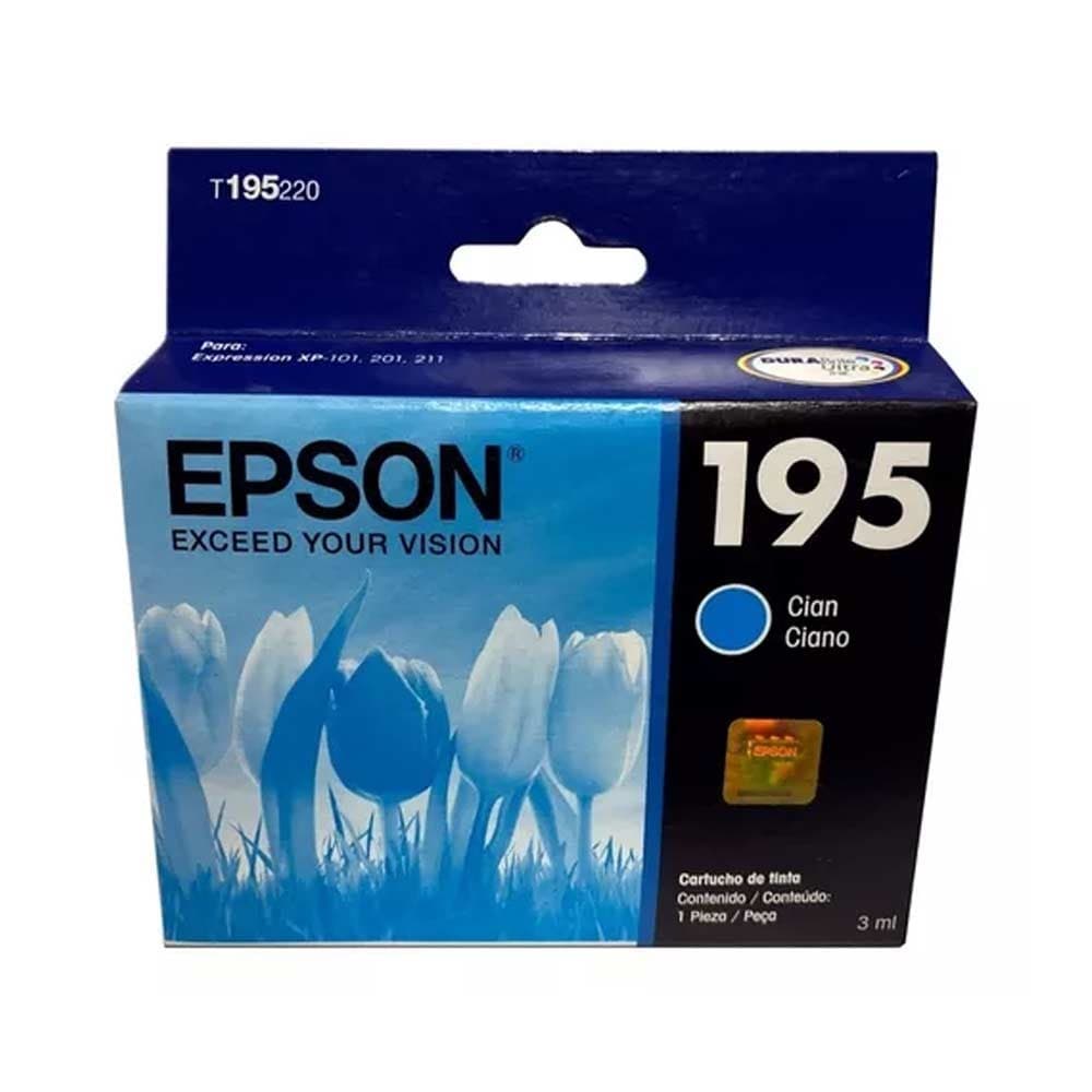 EPSONSUMINISTROS Cartucho Epson T195220 Cyan Xpression Xp-101/Xp-201/Xp-21 Aprox 210 PG