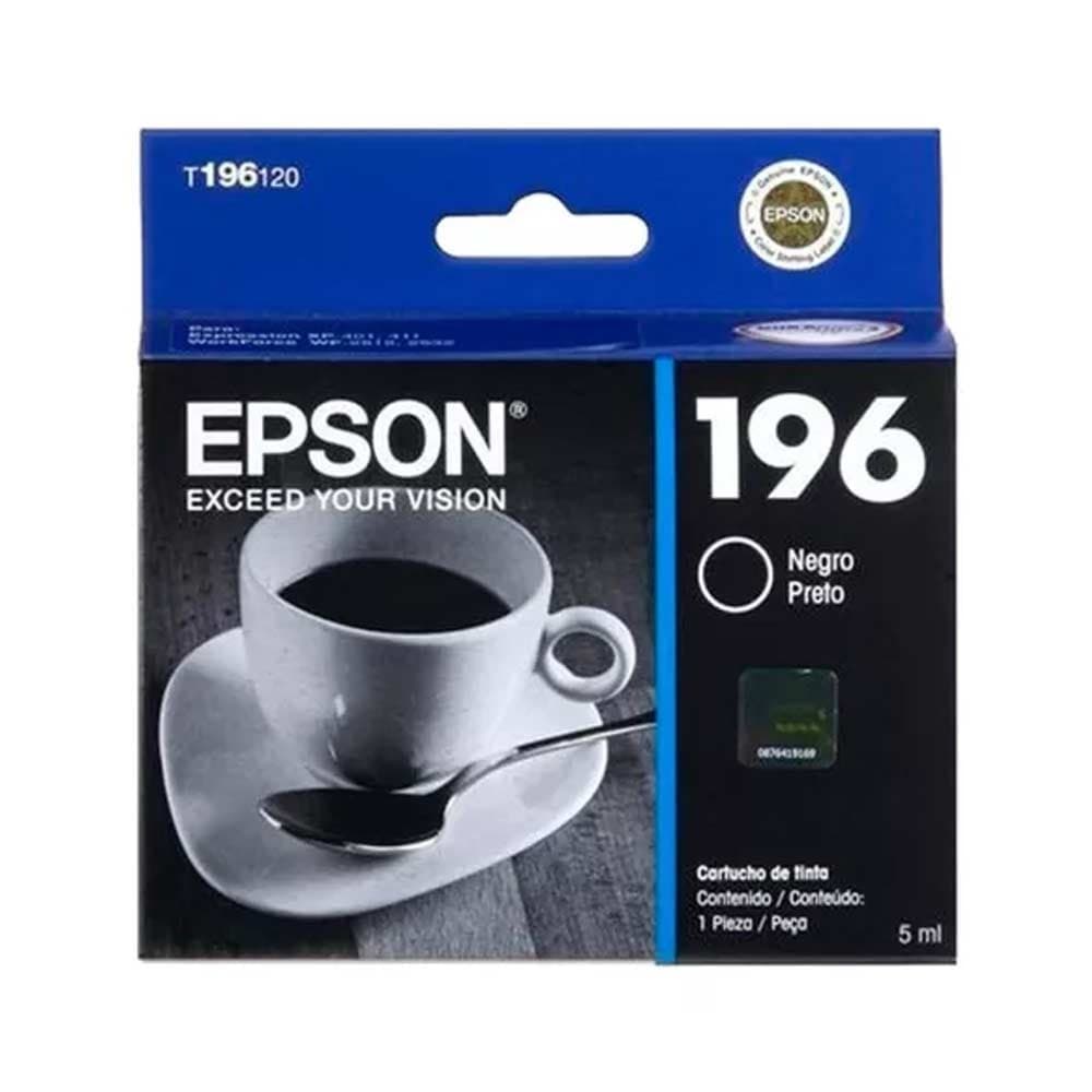 EPSONSUMINISTROS Cartucho Epson T196120-AL Negro Xpression Xpression Xp-101/Xp-201/Xp-401, Workforce Wf2512/Wf253
