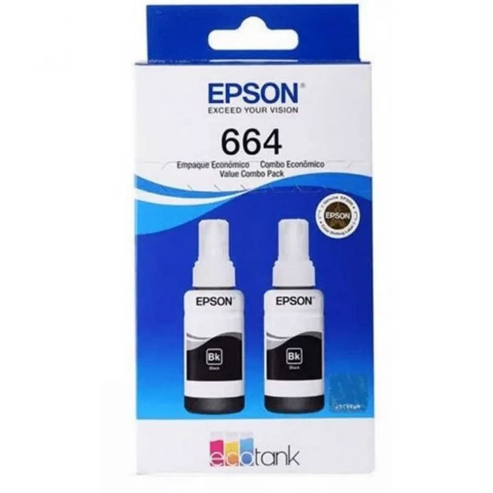 EPSON.COM Multipack 2 Botellas de Tinta EPSON T664120 2P COLOR Negro