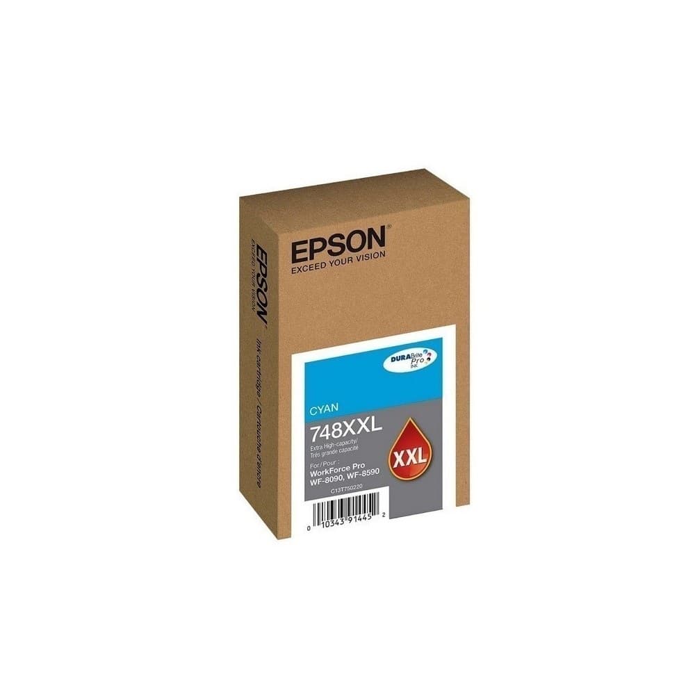 EPSONSUMINISTROS Cartuchos de Tinta Epson Cyan T748XXL220-AL para WorkForce WF-6090/WF-6590 (7.000 páginas)