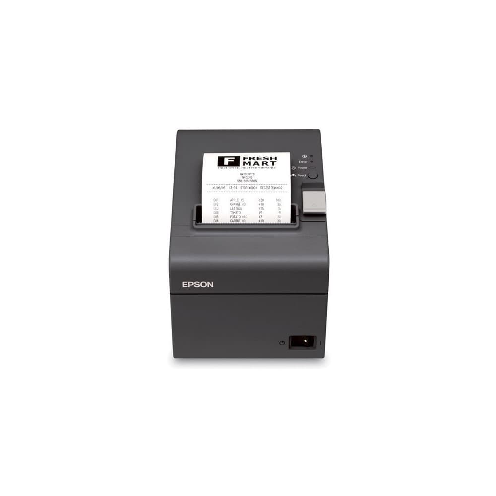 EPSONCORPORATIVO Impresora térmica de recibos Epson TM-T20II-062 80mm 58mm puerto USB Ethernet incluye fuente Negra