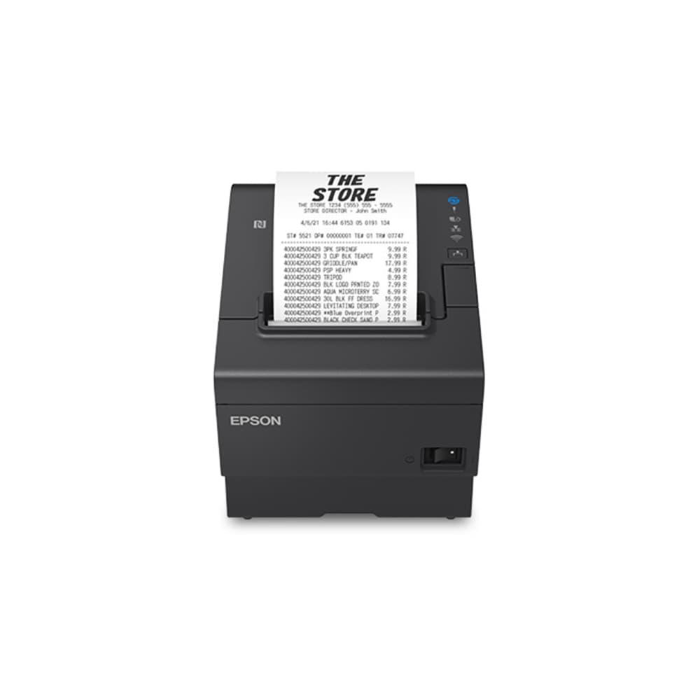 EPSONPOSCOLORWORKS Impresora Epson Térmica de Recibos TM-T88VII-012; Puertos: USB+Ethernet+Serial, Autocortador, Ancho: 80mm/58mm, Velocidad: 500mm/s, Incluye fuente (4 años de Garantía)