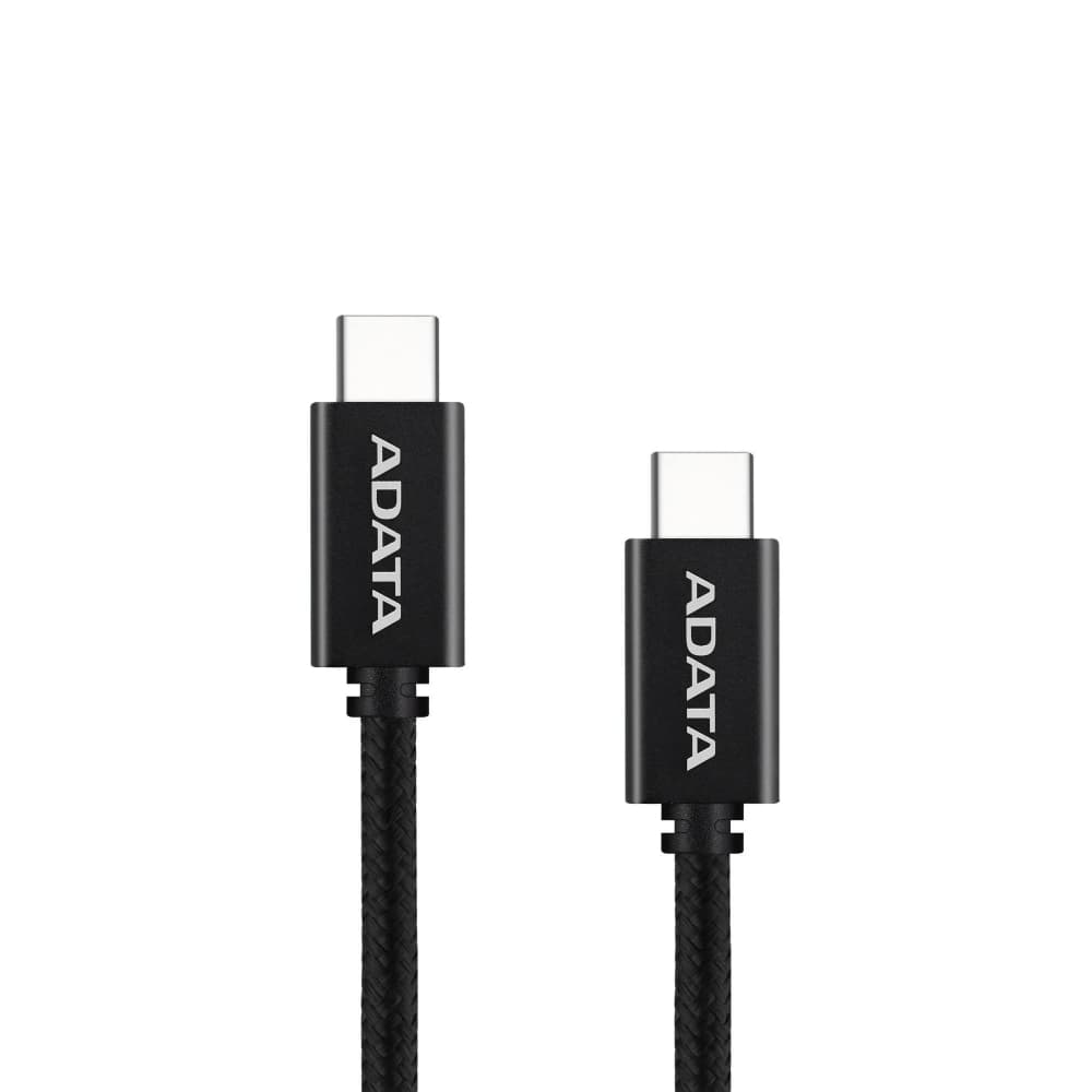ADATA CABLE NEGRO C TO C 2 METROS 100W SOPORTA CARGA RAPIDA PD3.0 Y QC3.0