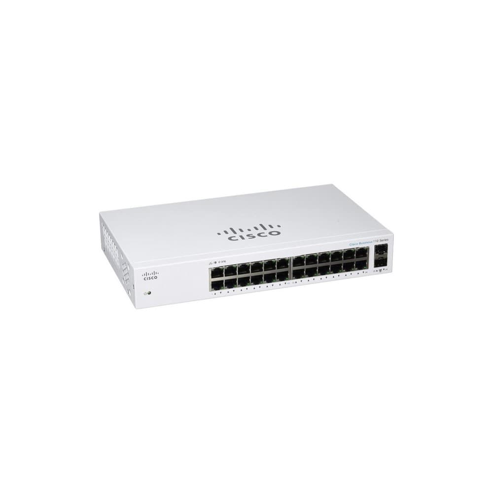 CISCO Cisco Business 110 Series Unmanaged Switch, 24-port GE, 2x1G SFP Shared (CBS110-24T)