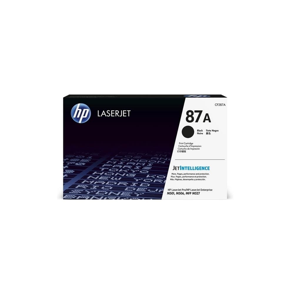 HPTONER Cartucho de tóner original LaserJet HP 87A negro