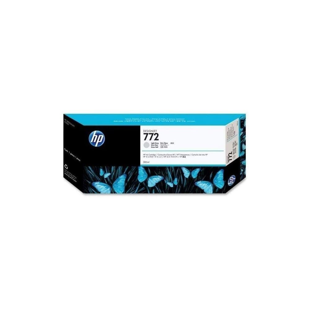 HPIMPGRANFORMATO Cartucho de tinta DesignJet HP 772 gris claro de 300 ml