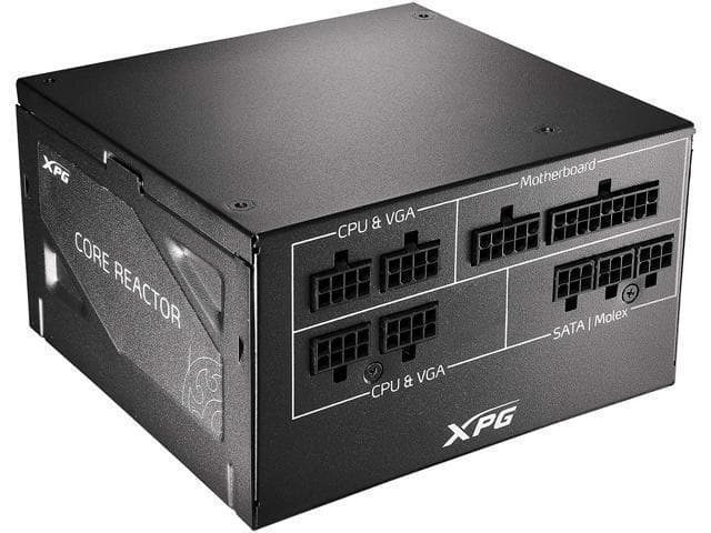 ADATA-XPG XPG CORE REACTOR II VE, Black, 80+ Gold, Full Modular, 750W, ATX 24x1, EPS 8x2, PCIE 6+2x3, MOLEXx2, 12VHPWRx1, SATAx6, TW Capacitor,