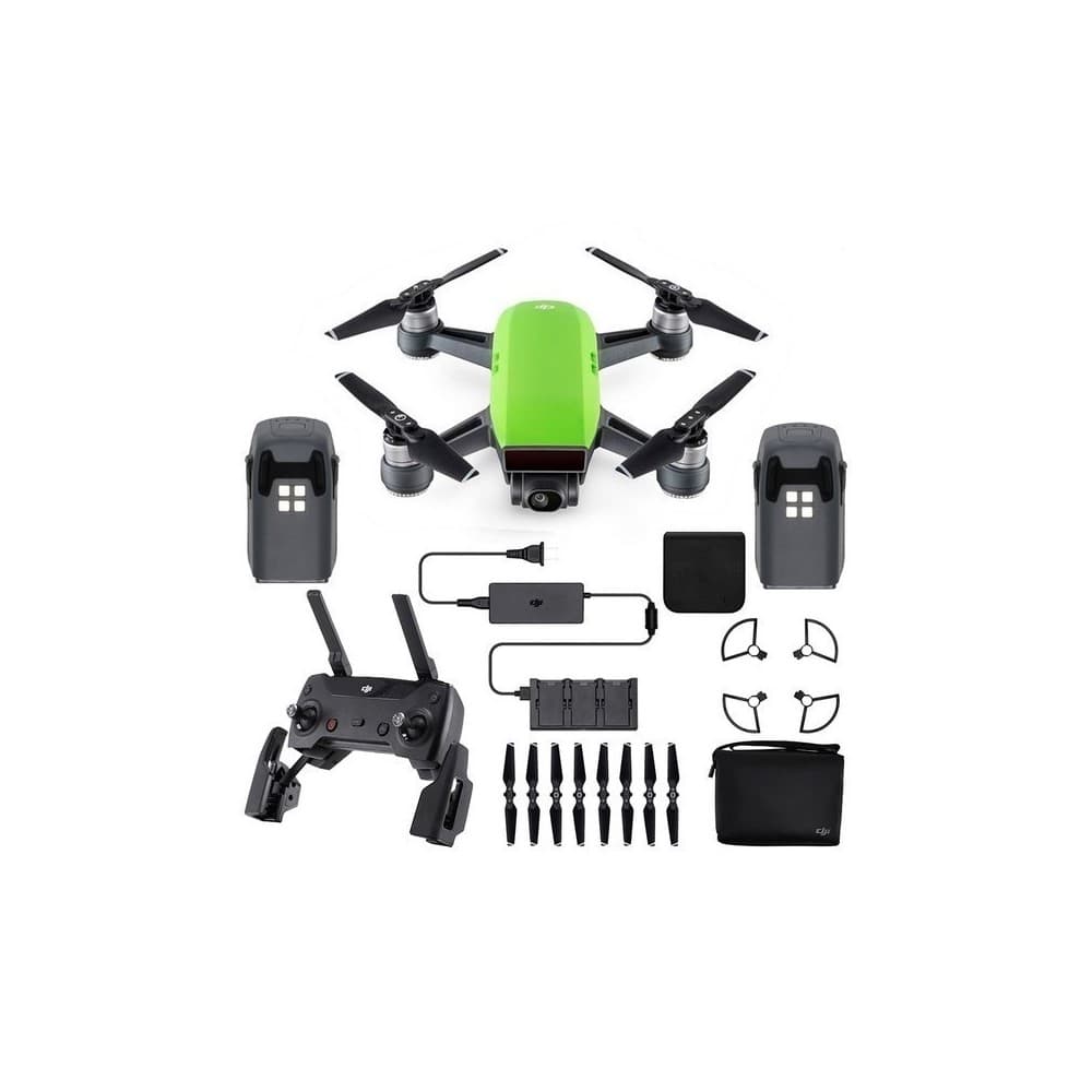 DJIDRONES Spark Drone mas Combo Meadow Green