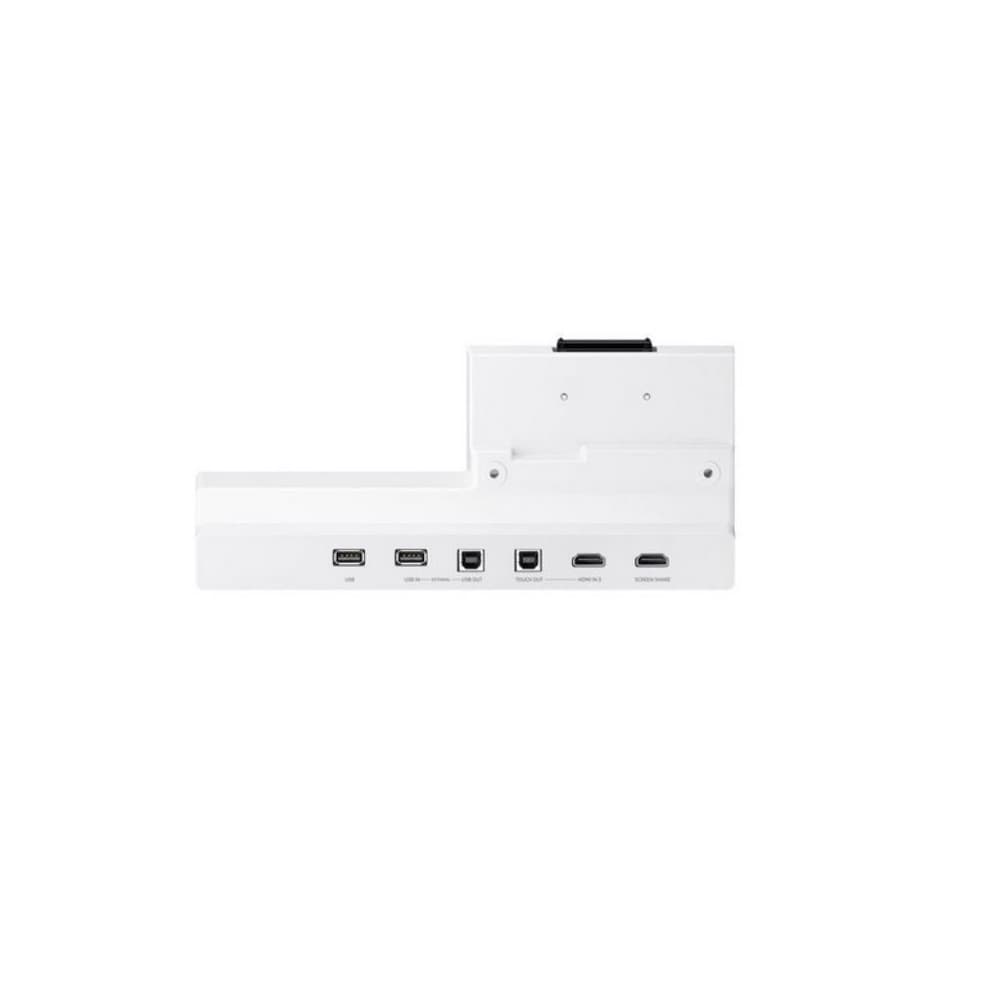 SAMSUNG MONITORES INDUSTRIALES Bandeja multipuertos para Flip 55/65 pulgadas, Peso 0,5 kg, VESA mount: 40x40, Conectividad Adicional 1 USB, 1 USB External (in/out), 1 Touch Out, 1 HDMI 1 Hdmi out (Screen share), 1 NFC