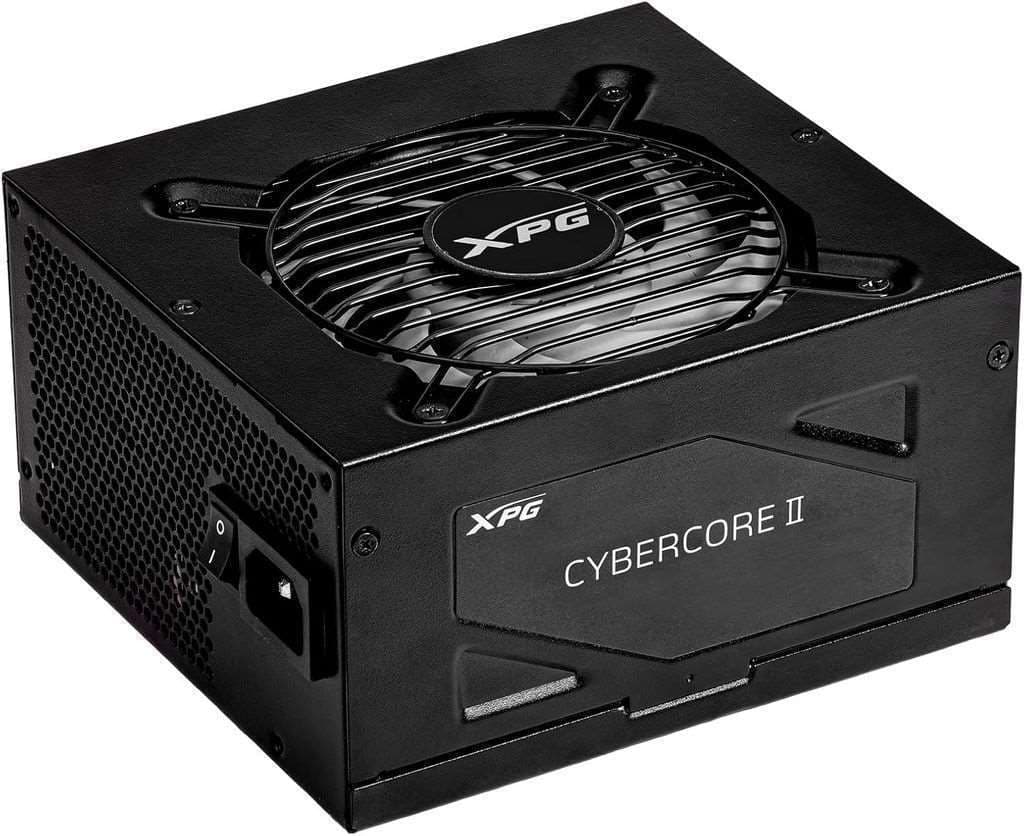 ADATA-XPG XPG CYBERCORE II, Negro, 80+ Platinum, Full Modular, 1300W, ATX 24x1, EPS 8x2, PCIE 6+2x10, MOLEXx8, 12VHPWRx1, SATAx12, Condensador 100% Japonés, 10 Años de Garantía