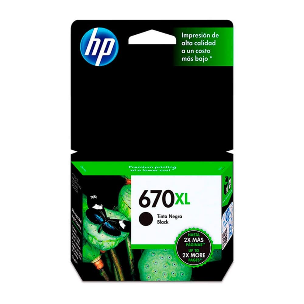 HPSUMINISTROS Cartucho de Tinta HP 670XL Negra Original