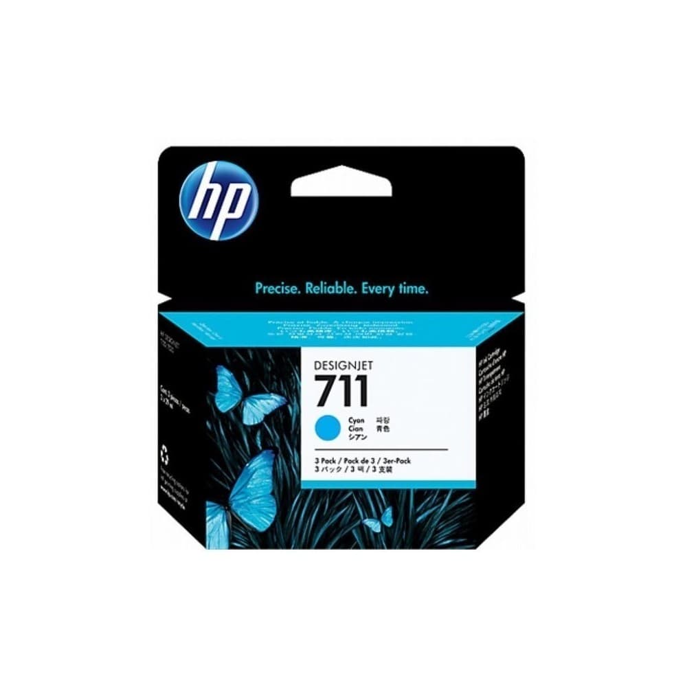HPIMPGRANFORMATO Pack de Ahorro 3 Cartuchos de Tinta HP 711 DesignJet de 29 ml COLOR Cyan