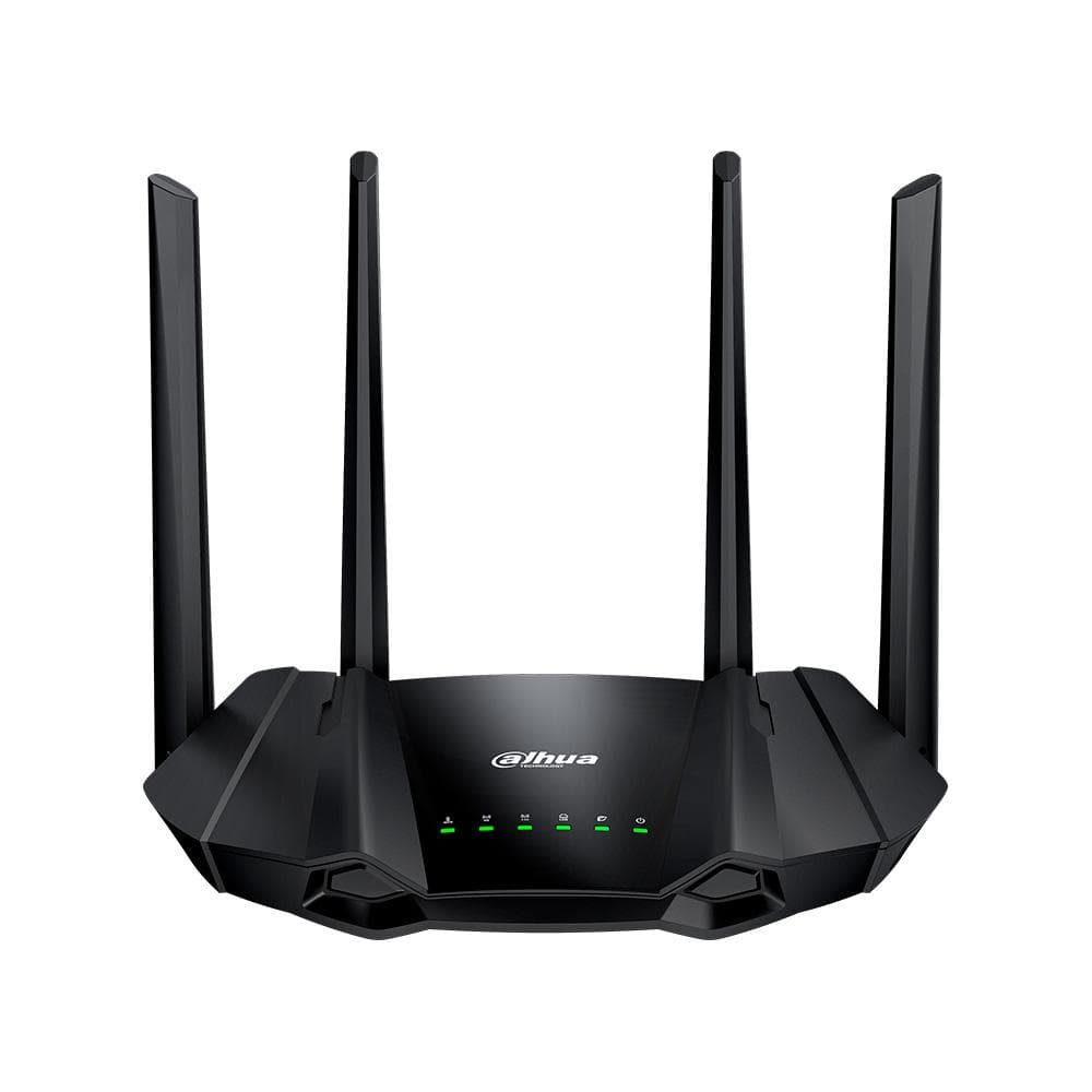 DAHUANEW Router Dahua WI-FI 6 AX 1500 (300Mbps 2,4GHz / 1201Mbps 5GHz),Beamforming para una mejor cobertura,MI-MIMO Bidireccional,OFDMA y 1024-QAM,Acceso WiFi protegido (WPA/WPA2),Control parental.
