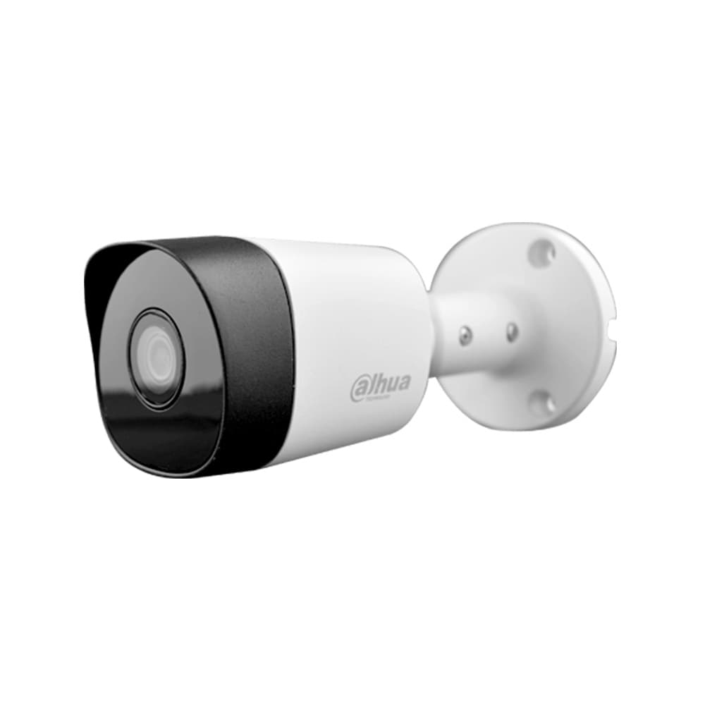 DAHUA Camara Dahua Bala , 2MP, Lente fijo 2,8mm, 4en1 (CVI/TVI/AHD/CVBS), DWDR, Smart IR20m, Metalica, 12VDC. MIC