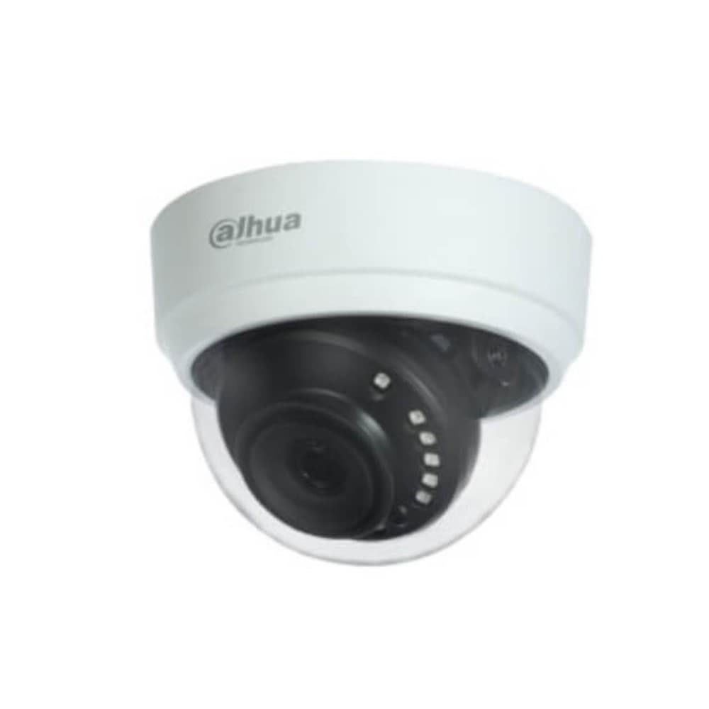 DAHUA Camara Dahua Domo,2MP, Lente fijo 3,6mm, 4en1 (CVI/TVI/AHD/CVBS), Plastico, Smart IR20m, 12VDC.