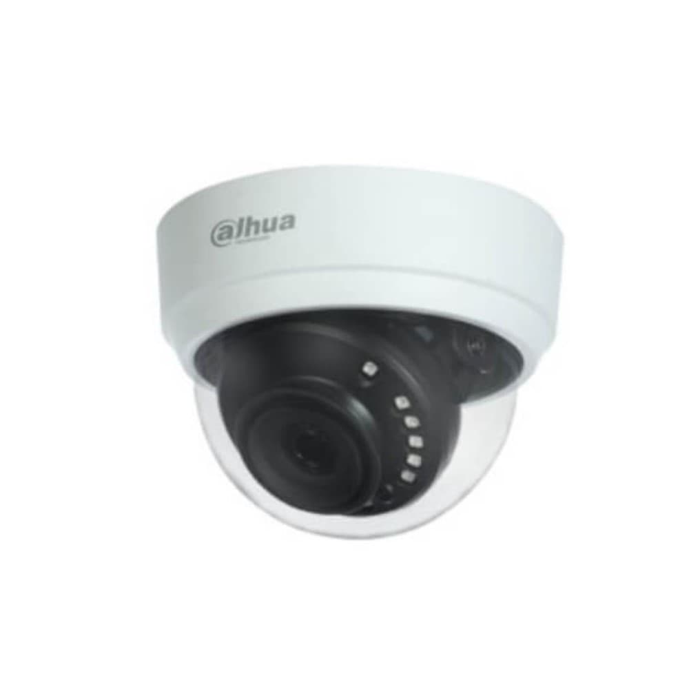 DAHUA Camara Dahua Domo, 5MP, Lente fijo 2,8mm, 4en1 (CVI/TVI/AHD/CVBS), Plastico, Smart IR20m, 12VDC.