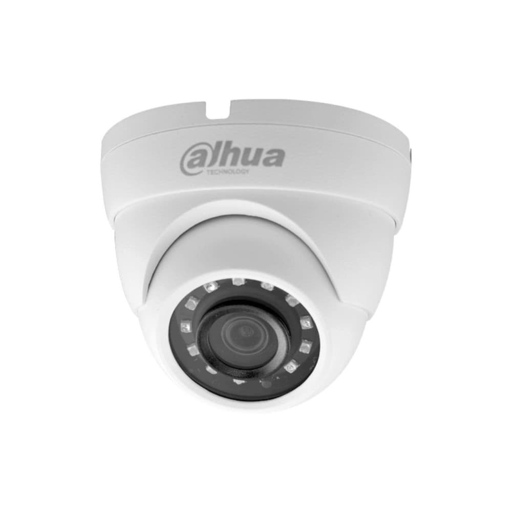 DAHUA Camara Dahua Domo,2MP, Lente fijo 3,6mm, 4en1 (CVI/TVI/AHD/CVBS), metal, Smart IR30m, IP67, 12VDC.