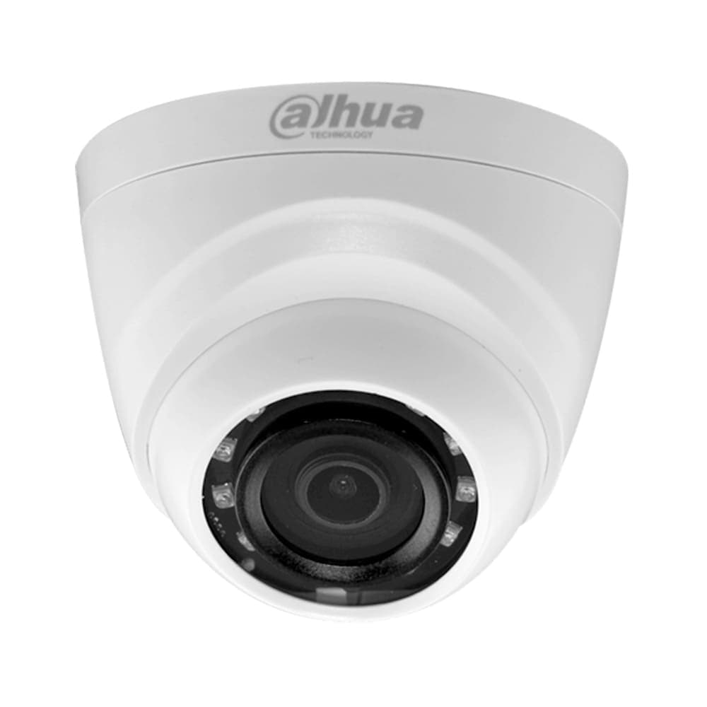 DAHUA Camara Dahua Domo,2MP, Lente fijo 2,8mm, 4en1 (CVI/TVI/AHD/CVBS), Plastico, IR20m, 12VDC.