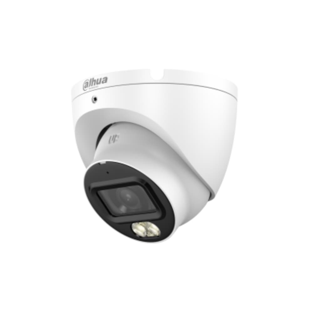 DAHUA Cámara Análoga Tipo Domo de 5MP Smart dual light/Lente fijo 2.8MM/IR 30m/LED DWDR 3DNR/Con Audio /IP67 Metal