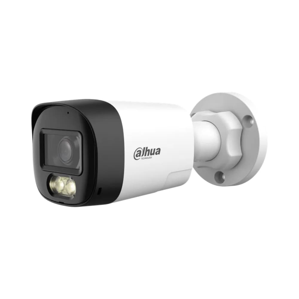DAHUA Cámara Analoga Tipo Bala de 2 Megapixeles/ Iluminador Dual/ Lente 2.8 mm / 100 Grados de Apertura/ Smart IR 30 Mts/ Uso Interior/ CVI/TVI/AHD/CBVS/ IP67/ DIDIRECCIONAL MIC 8MT/ PLASTICA