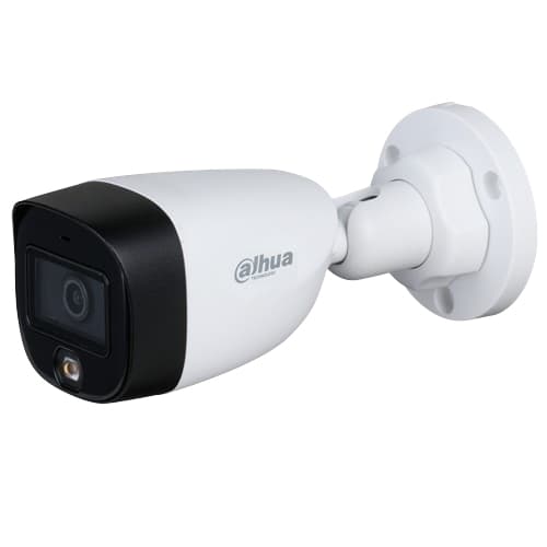 DAHUA Camara Dahua Bullet, 2MP, Full Color, Lente Fijo 2,8mm, IR20M, 4en1 (CVI/TVI/AHD/CVBS), Semimetalica, DWDR, StarLight, IP67, 12VDC