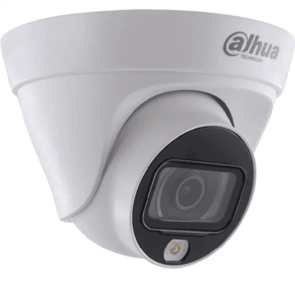 DAHUA Camara IP Domo Antivandalica de 2 Megapixeles/ Lente de 2.8 mm/ Iluminador Dual/ Metal, plastica/ IR de 20 Mts/ IP67/ IK08/ PoE/ DWDR/ MIC/ detección de personas