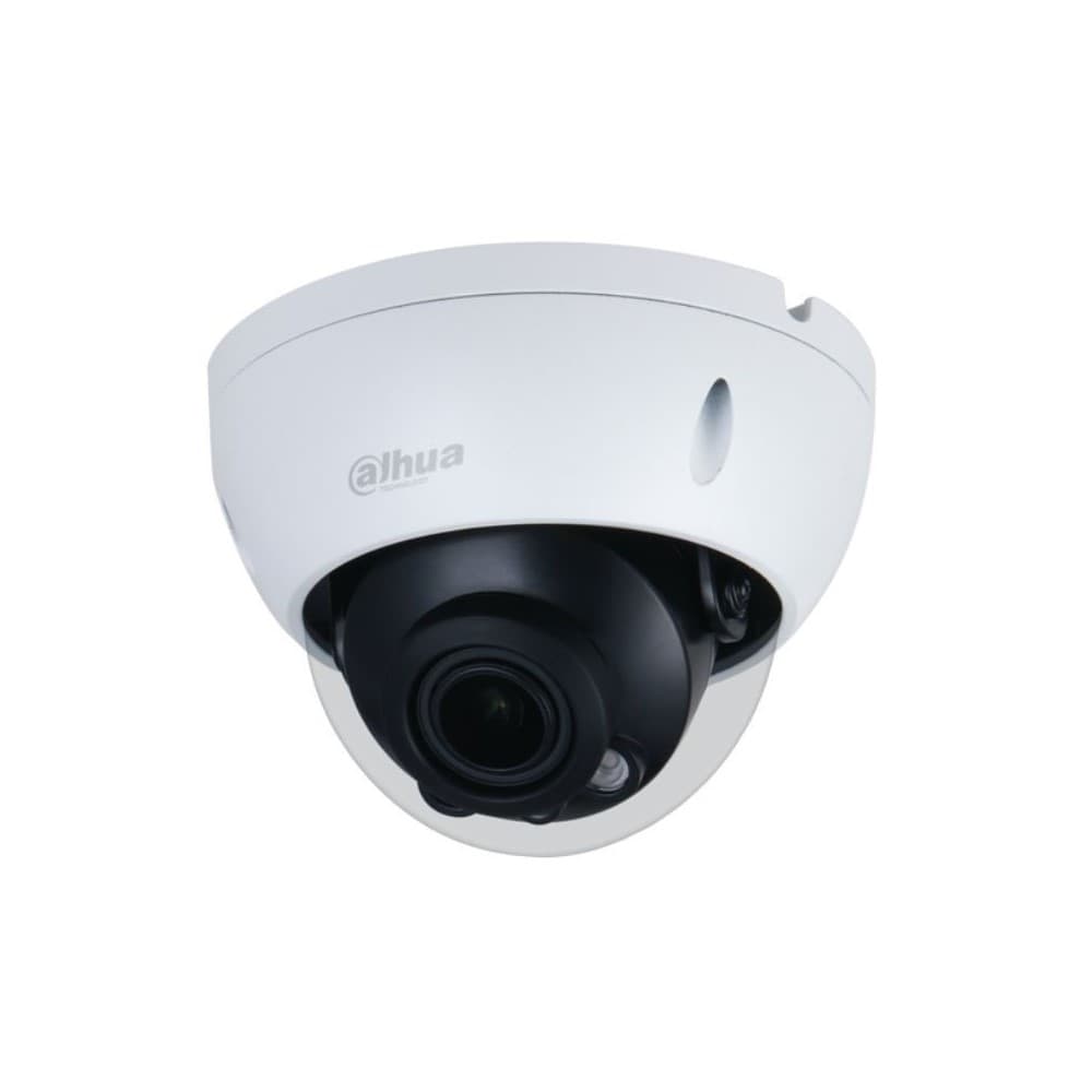 DAHUA Camara Dahua Domo IP, 4MP, Lente Motorizado 2.7 mm–13.5 mm , H264/H265, WDR, IR40m, Tarjeta SD maximo 256GB, IP67 / IK10, 12VDC / POE.