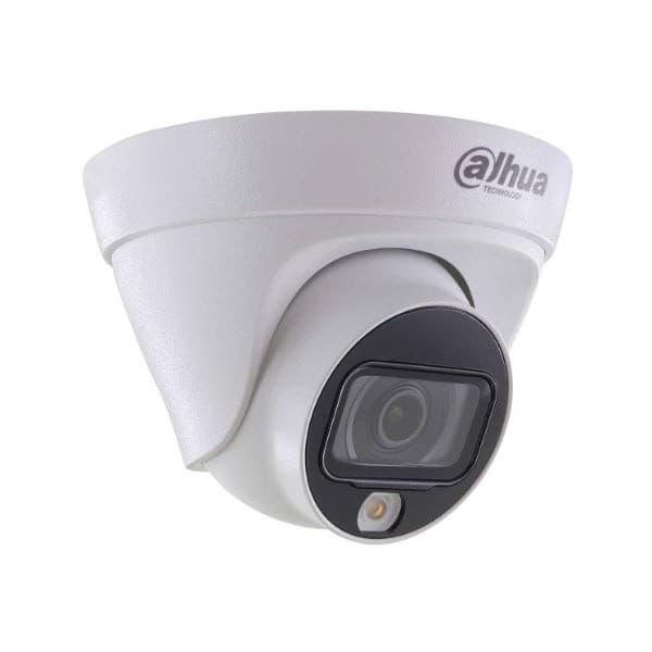 DAHUA Cámara IP Dahua tipo Domo, Sensor de imagen CMOS de 2 MP 1/2,8, 2 MP a 25/30 fps, 265, IR 30 m, DWDR, 3D NR, HLC, BLC, marca de agua digital, ROI, SMART H,264+/H,265+, 12 VDC/PoE, IP67,Admite detección humana