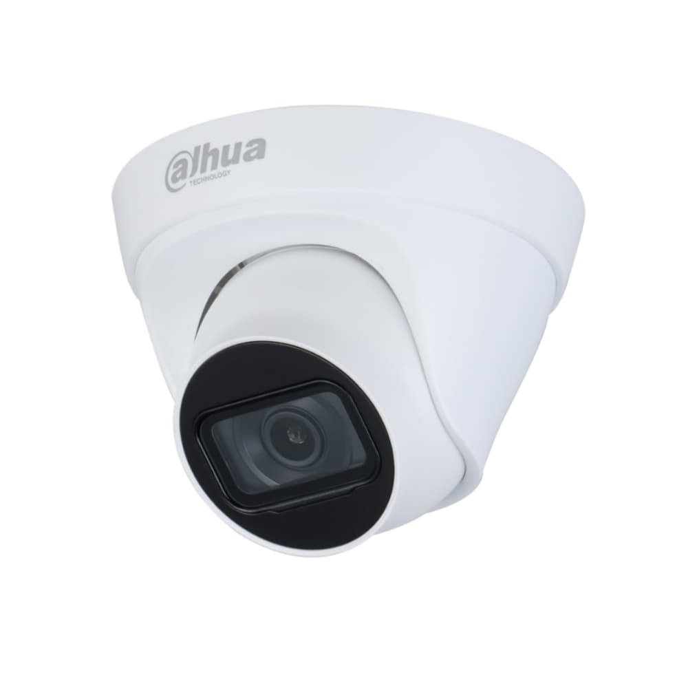 DAHUA CAMARA IP TIPO DOMO SEMIMETALICO 1/3 CMOS 4MP@30FPS LENTE 2,8MM FOV 101° WDR 120DB IR 30M H.265+ IP67 MIC