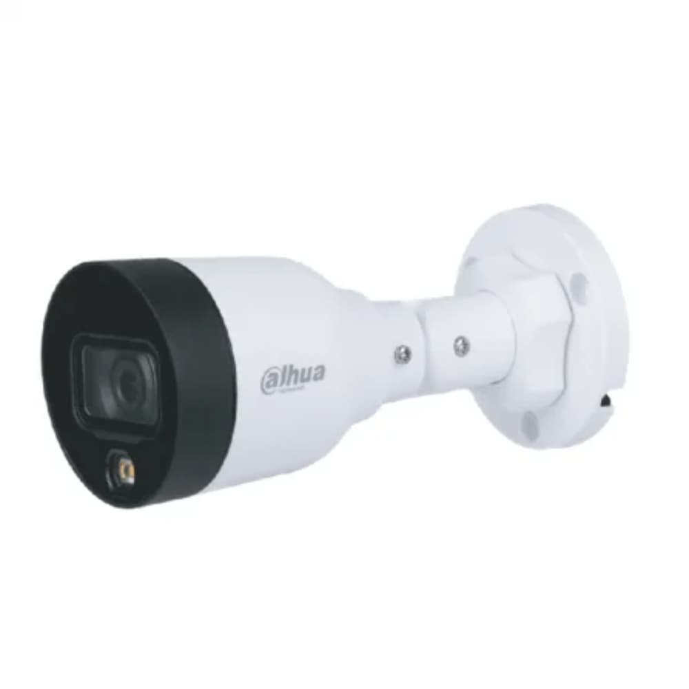 DAHUA Cámara IP Dahua tipo Bala, Sensor de imagen CMOS de 2 MP 1/2,8, 2 MP a 25/30 fps, 265, IR 30 m, DWDR, 3D NR, HLC, BLC, marca de agua digital, ROI, SMART H,264+/H,265+, 12 VDC/PoE, IP67,Admite, Admite detección humana