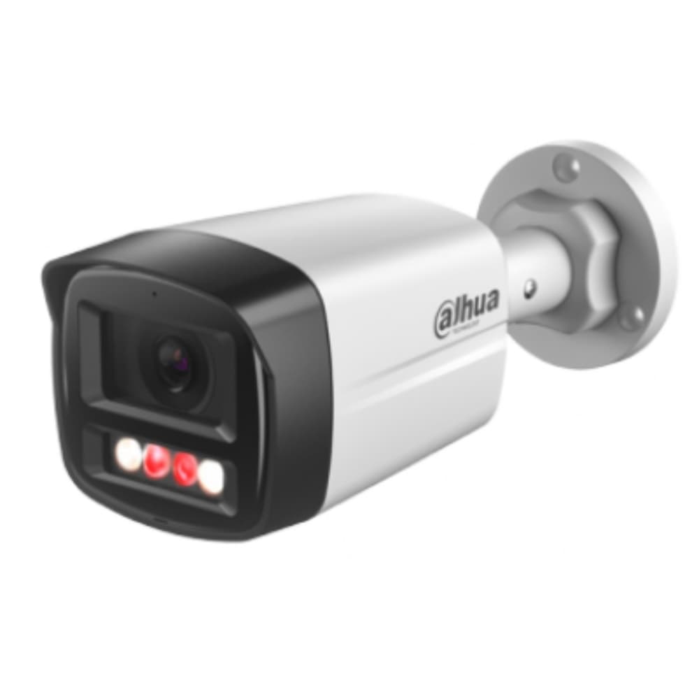 DAHUA CAMARA IP BALA SEMIMETALICA 2MP ILUMINACIÓN SMART DUAL LIGHT 40M 2.8MM LUZ VISIBLE MIC. INTEG IP67