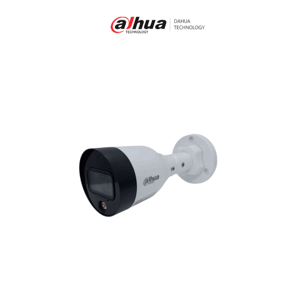 DAHUA Cámara Dahua IP Bala 4MP SMART DUAL LIGHT (FULL COLOR) 2.8MM 25/30 fps, DWDR, 3D NR, HLC, BLC, IP67, 12 VCC. IR 30 m y luz cálida 20 m