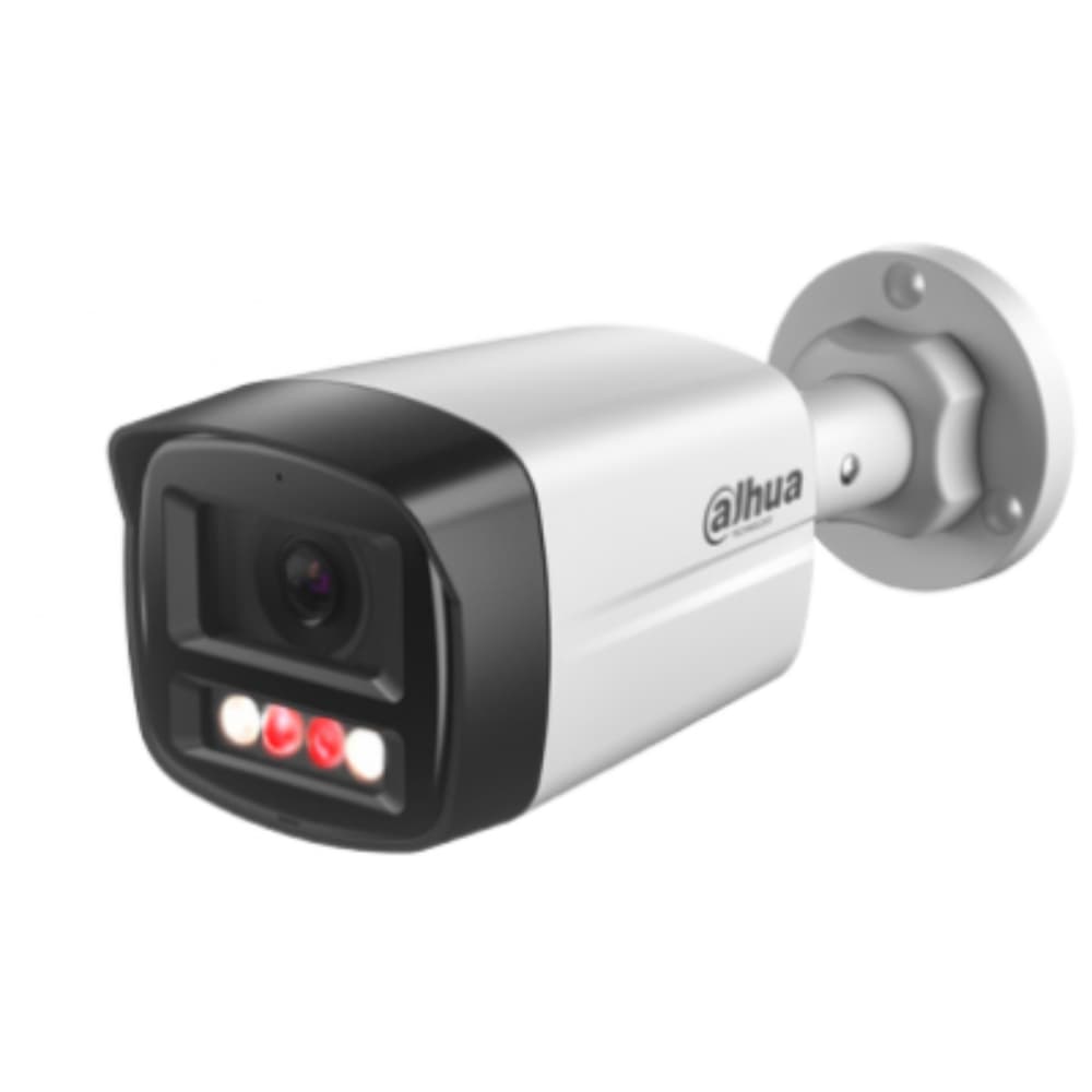 DAHUA CAMARA IP BULLET DAHUA DE 4MPX CON LENTE FIJO DE 2.8MM, LUZ DUAL INTELIGENTE, IR ES DE 30 M Y LUZ CALIDA DE 30 M , DETECCION HUMANA, SMART H.265+ SMART H.264+, WDR, IP67.