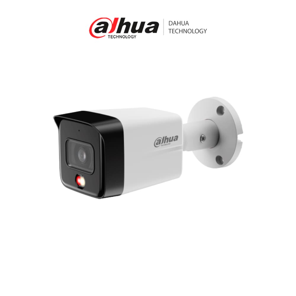 DAHUA Cámara IP Bala de 8MP con resolución 4K, lente de 2.8 mm y ángulo de visión de 105°. Equipado con iluminador dual, micrófono integrado, IR de 30m, DWDR, H.265, PoE. protección IP67