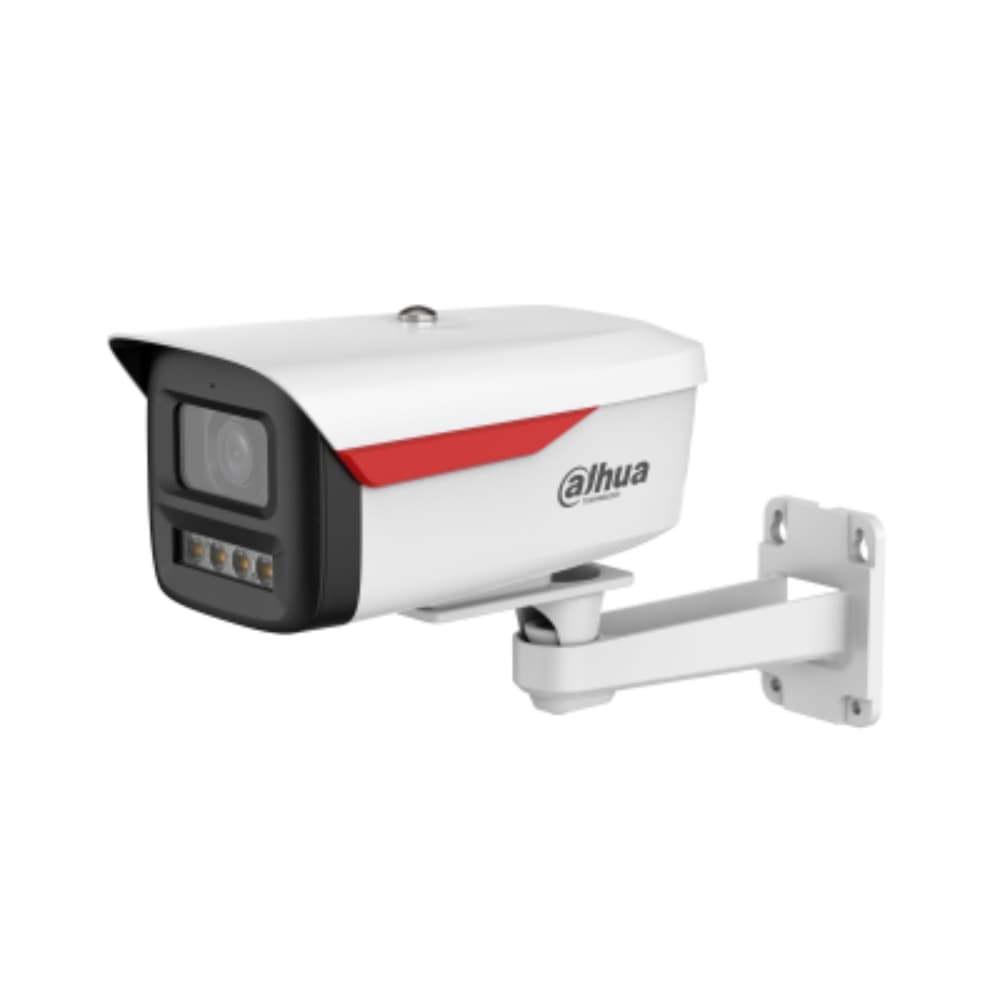 DAHUA Cámara IP Bullet de 4MP / WizColor /WizSense/ equipada con IA/ SMD Plus/ Lente de 3.6 mm/ micrófono integrado/ Protección perimetral/ Ranura MicroSD, WDR real de 120 dB y PoE. Certificación IP67/