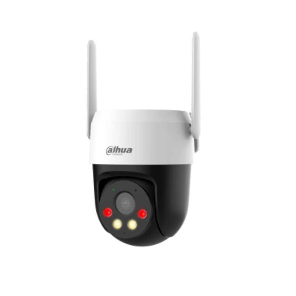 DAHUANEW Cámara Dahua PT, foco fijo, Wifi,3MP, PT, IP66, IR hasta 10mts, AI Detección Humana y Vehículos, Patrullas (Preset Patrol), Auto seguimiento Humano y de Vehículos, Alarma por Sonido Anormal, Alarma de Sonido y de Luz, Smart Dual Light, Wifi 6, Audio bidireccional, Soporta Micro SD hasta 256GB, Gestión desde la App DMSS (Dahua)