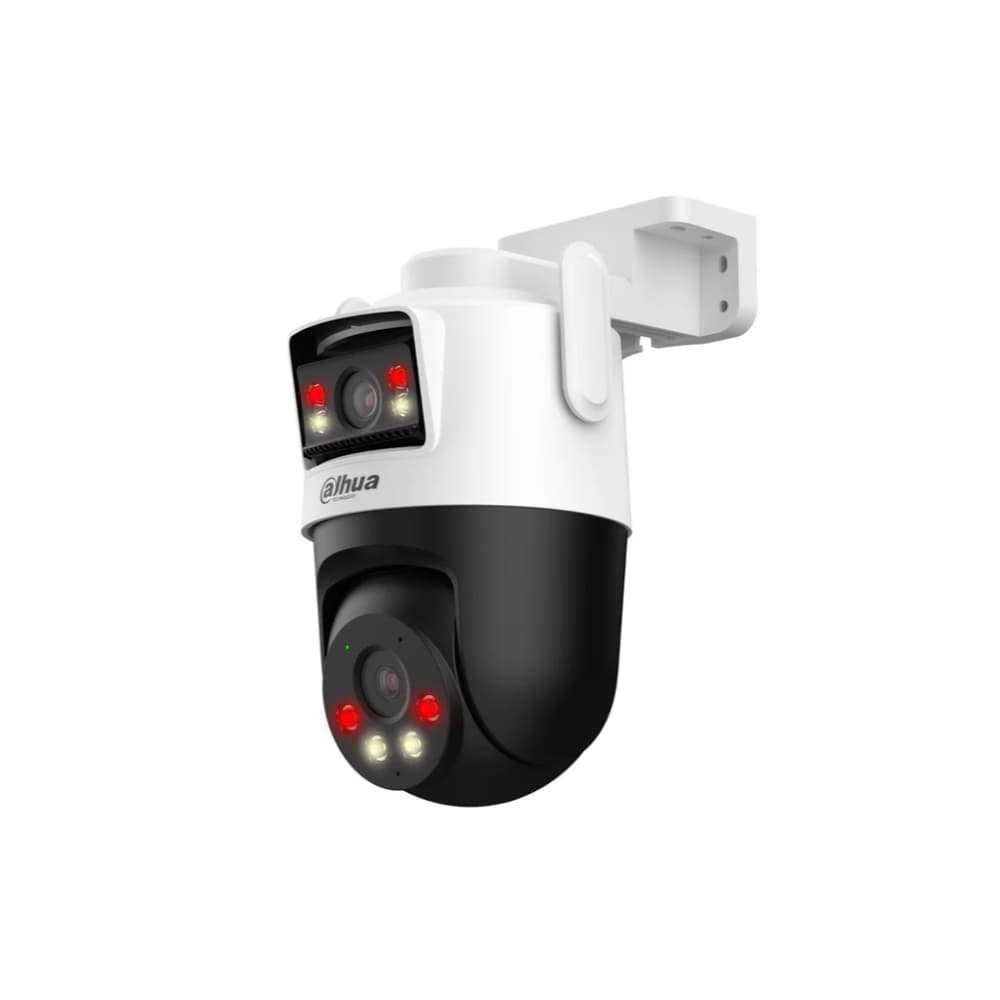 DAHUANEW Cámara Dahua Wifi Doble lente / 5MP / PT / IP66, IR y Iluminación hasta 20 y 30 mts, AI Detección Humana y Vehiculos, Patrullas (Preset Patrol) Autoseguimiento Humano y de Vahiculos, Alarma de Sonido y de Luz, Smart Dual Light, Wifi 6, Audio vidireccional, Soporta Micro SD hasta 256GB, Gestion desde la App DMSS (Dahua)