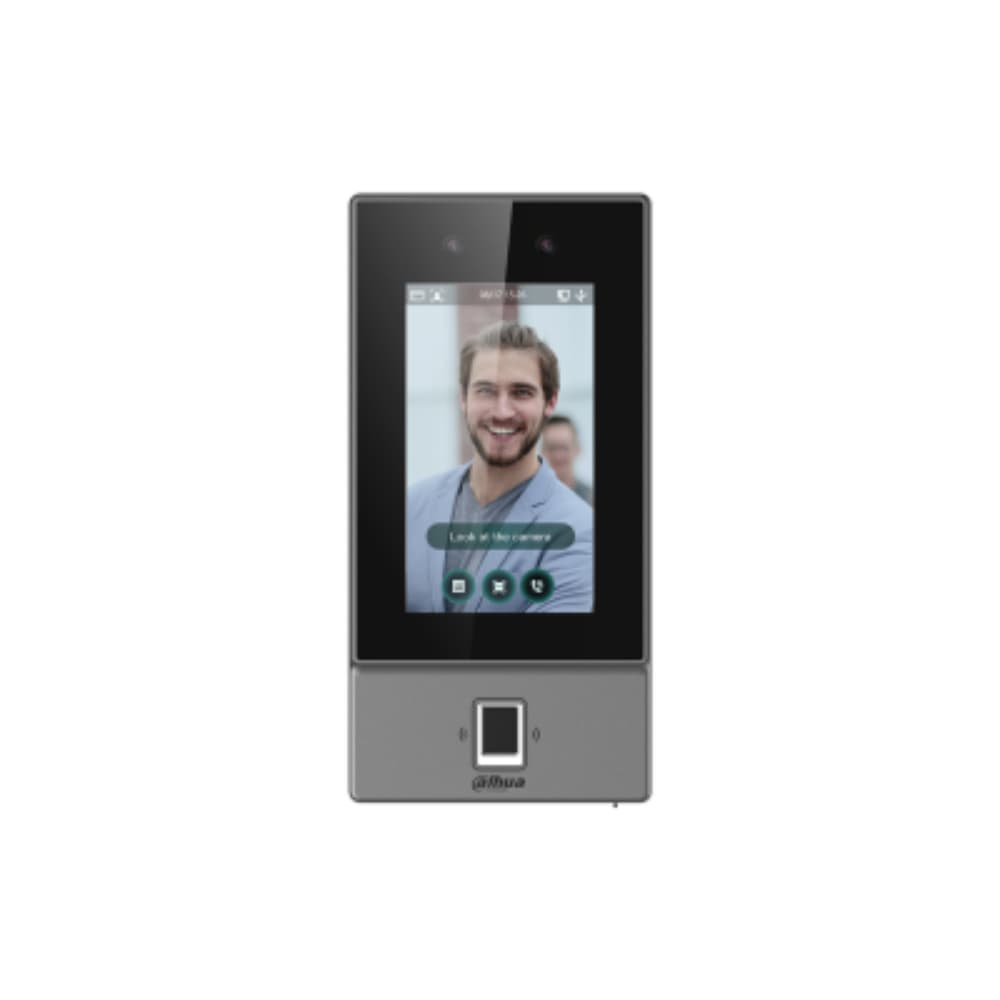 DAHUA Control de acceso con reconocimiento facial/ Pantalla de 4.3 Pulgadas/ Cámara 2 MP/ 6.000 usuarios/ 6.000 rostros/ 6.000 contraseñas/ 6.000 huellas dactilares/#SPLite/ FACT
