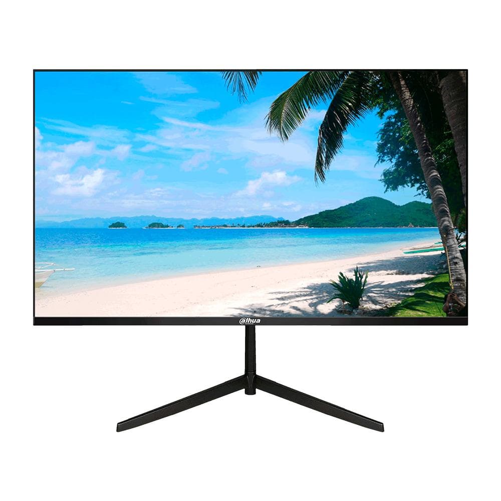 DAHUANEW Monitor Dahua Plano Consumo panel VA, NO VESA Tamaño: 22 Color Negro,Resolución 1920 X 1080 (16:9),Tipo de panel: VA,Tipo de respuesta: 5ms / tasa de refresco 100 HZ,Altavoz: 1W - Speaker x2,Conectividad: VGA, HDMI 1,4 (Incluye cable HDMI),Angulo de visión: 178° H / 178°V,Incluye Base Metálica,Garantia de 3 años.