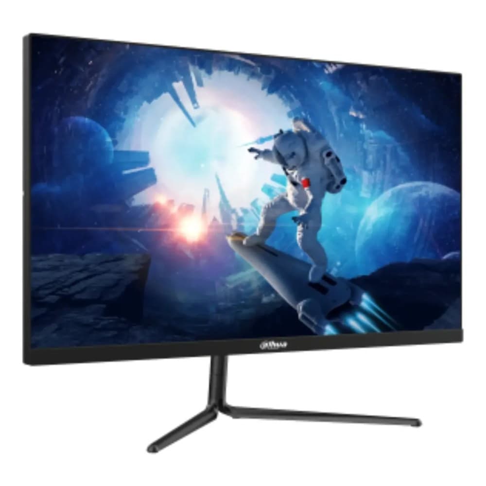 DAHUAMONITORES Monitor Dahua Gamer Plano 27 panel IPS, FULL HD 1920 X 1080 16:9, VESA, Tiempo de respuesta rápido de 0,5 ms 200 HZ sin borrosidad ni imágenes superpuestas (con OD), 1 × DP 1.4, 1 × HDMI 2.0, 1 × Salida de audio, Amplia gama de colores, 85 % NTSC, Satisface las necesidades de textura de imagen de los diseñadores y jugadores.
