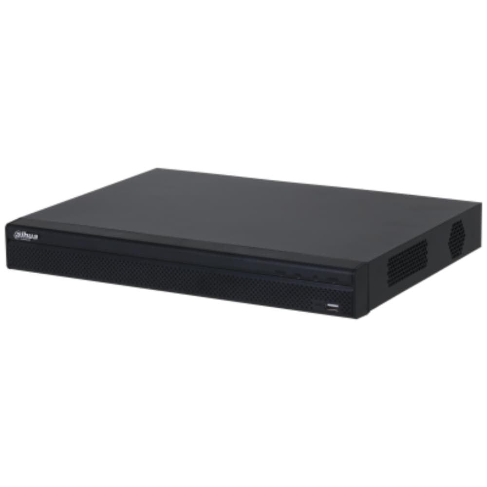 DAHUA Grabador dahua IP NVR 8 canales 2HDD SATA,2CH@4K U 8CH@2MP Entrada de alarma 4 canales Salida de alarma 2 canales Analíticas: 2 Analíticas, Detección de Movimiento, Detección Facial, Reconocimiento Facial, SMD Plus (Detección de humanos y vehículos), POS, IoT-Sensores, HDMI 1: HDMI1 4K 1HDMI 1VGA 1RS485 1RJ485 H.264+, H.265, H.265+, AI Coding,