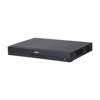 DAHUA Grabador de Video IP 16CH/2HDD 1U/Admite los formatos de decodificación Smart H.265+/Máx. 384/384/384 Mbps de ancho de banda/Admite cámaras IP con una resolución de hasta 32 MP/admite detección y reconocimiento de rostros de 2 canales, hasta 20 bases de datos de rostros y 20 000 imágenes de rostros/Protección perimetral de 4 canales; SMD Plus de 8