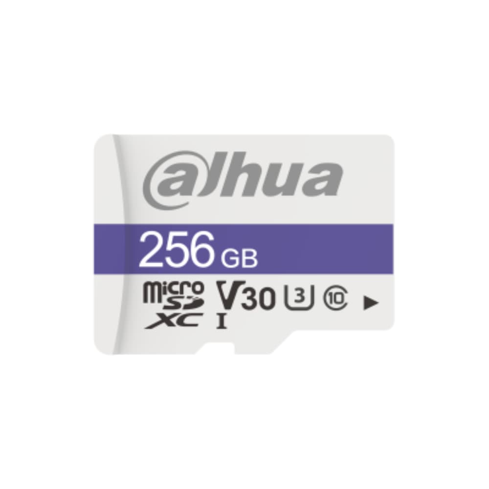 DAHUANEW Memoria Micro SD Dahua 256GB SDXC; CLASE 10/U3/V3O; Lectura 95mb/s Escritura 90mb/s; Garantia 7 años