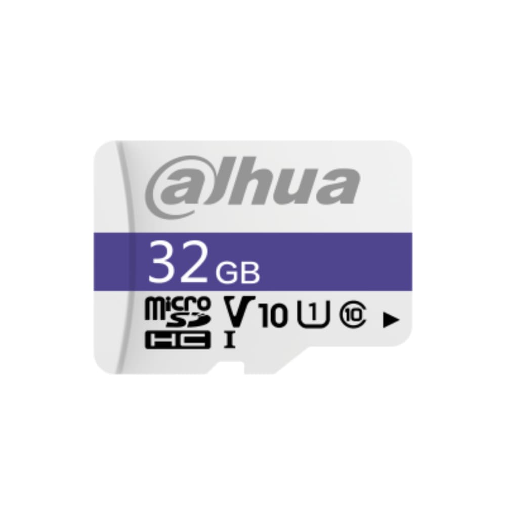 DAHUANEW Memoria MicroSD Dahua 32GB SDHC; CLASE 10/U1/V1O; Lectura 90mb/s Escritura 15mb/s; Garantia 7 años