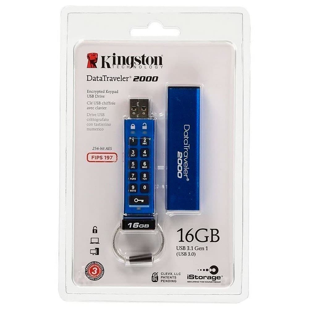 KINGSTON DIGITAL Usb kingston DT2000 USB 3.0 - DataTraveler 2000 w/256bit