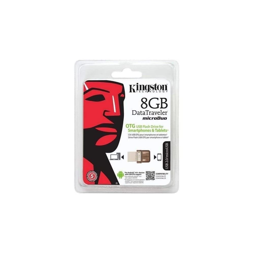 KINGSTON Memoria 8GB DT MicroDuo (USB 2.0 + microUSB) Android/OTG