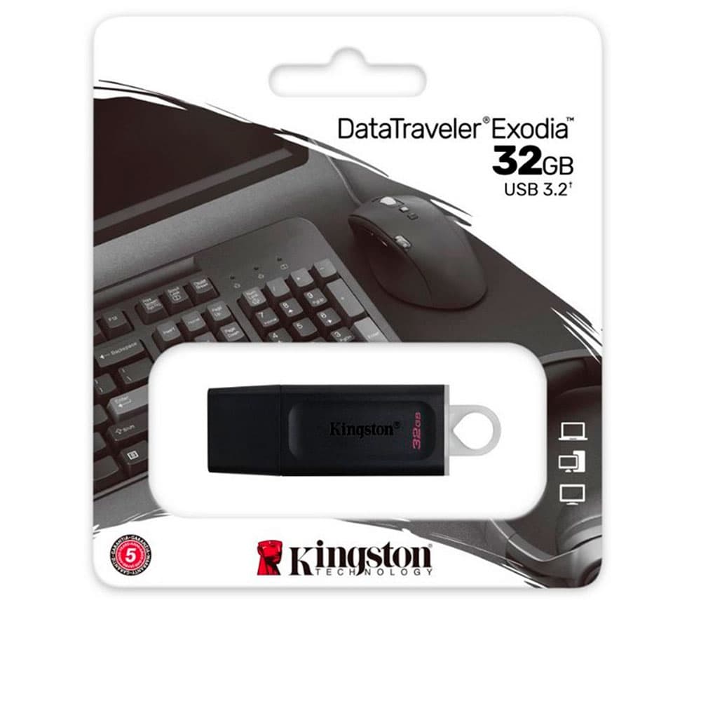 KINGSTON DIGITAL Memoria USB Kingston DataTraveler Exodia 32GB 3.2 Gen 1 Negro
