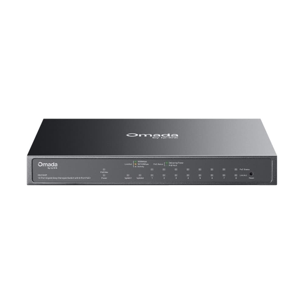 TPLINKSMB Switch Tplink Omada ES210GP Gigabit 10 puertos PoE+ administrable